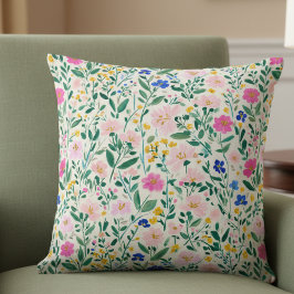 Almohada de jardín floral colorida