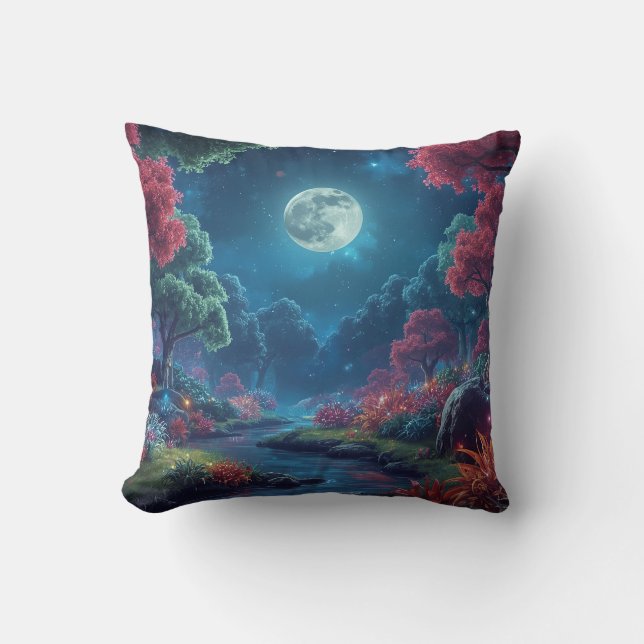 Almohada de jardín iluminada por la luna (Anverso)