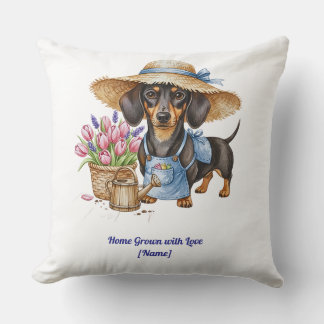 Almohada de jardín personalizada para Dachshund