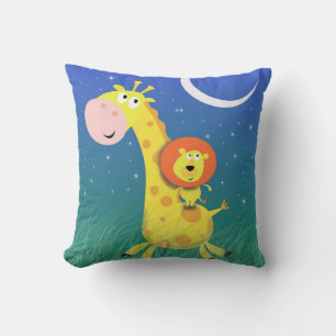 Almohada de jirafa y león para la habitación de lo