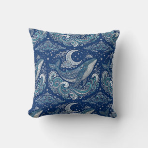 Almohada de jorobada de ballena ola del océano