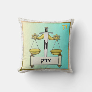 Almohada de Judaica Dan 12 Tribus de Israel Arte