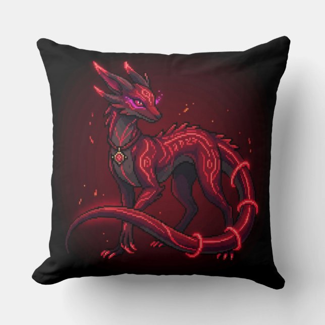 Almohada de juego con runas de neón Emberveil (Anverso)
