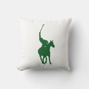 Almohada de jugador de polo verde