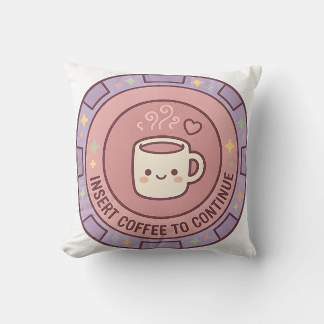 Almohada de jugador Insertar café para continuar (Anverso)