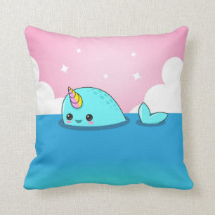 Almohada de Kawaii Narwhal