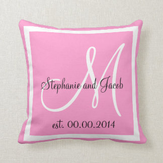 almohada de keepsake Boda rosa