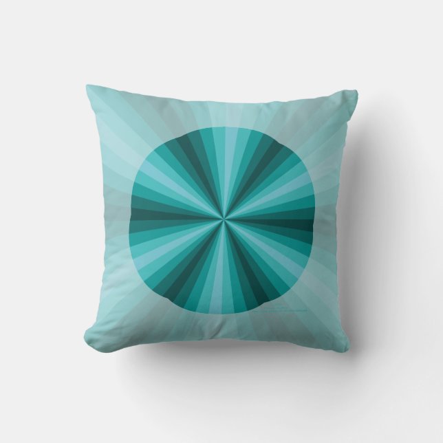 Almohada de la aguamarina de la ilusión óptica (Anverso)