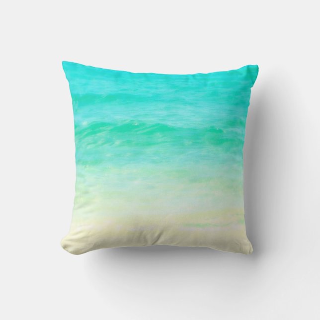 Almohada de la aguamarina del agua del océano (Anverso)