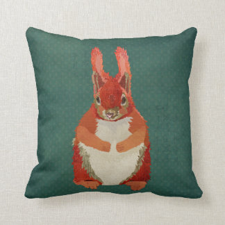 Almohada de la ardilla roja