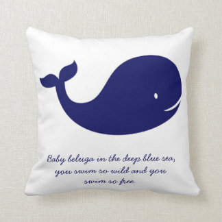 Almohada de la ballena del tema del océano de los