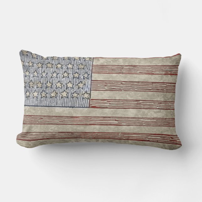 Almohada de la bandera americana del estilo del (Anverso)
