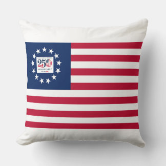 Almohada de la bandera de Betsy Ross del 250 anive