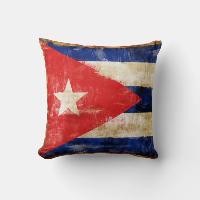 Almohada de la bandera de Cuba (Anverso)