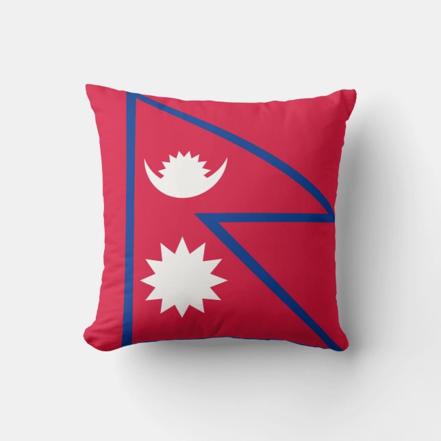 Almohada de la bandera de Nepal (Anverso)
