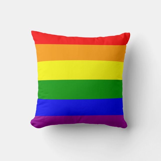 Almohada de la bandera del arco iris (Anverso)