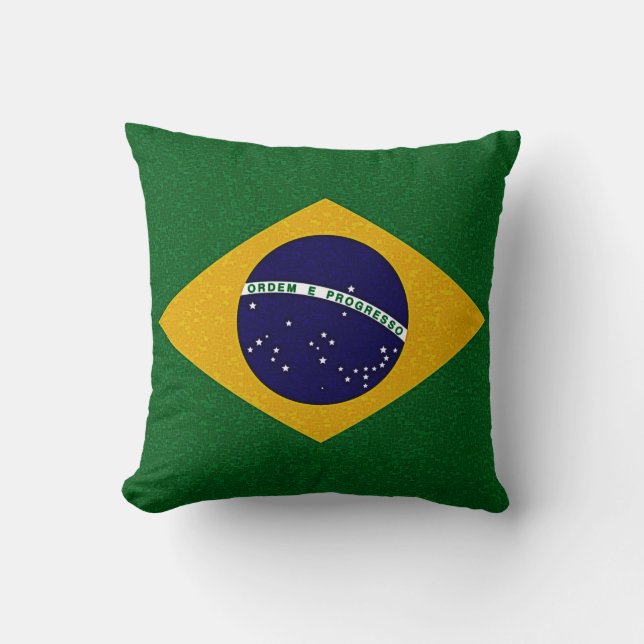 Almohada de la BANDERA del BRASIL (Anverso)
