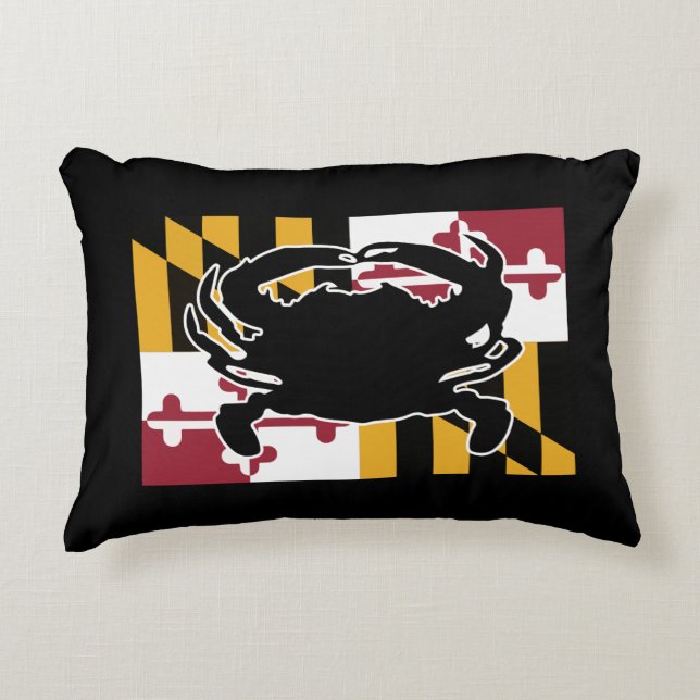 Almohada de la bandera/del cangrejo de Maryland (Anverso)