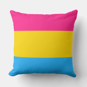 almohada de la bandera pansexualidad