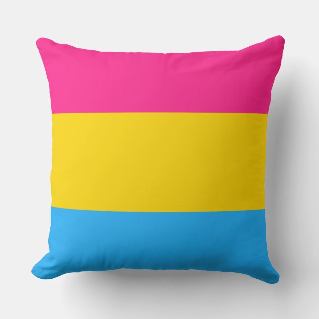 almohada de la bandera pansexualidad (Anverso)