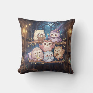 Almohada de la Biblioteca del Búho Mágico