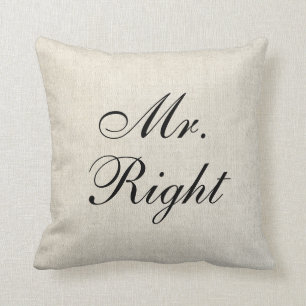 Almohada de la boda de la arpillera de la lona de