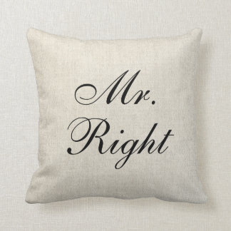 Almohada de la boda de la arpillera de la lona de