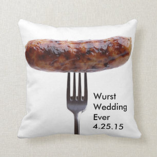 Almohada de la boda del Wurst