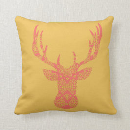 Almohada de la cabeza de los ciervos de Boho