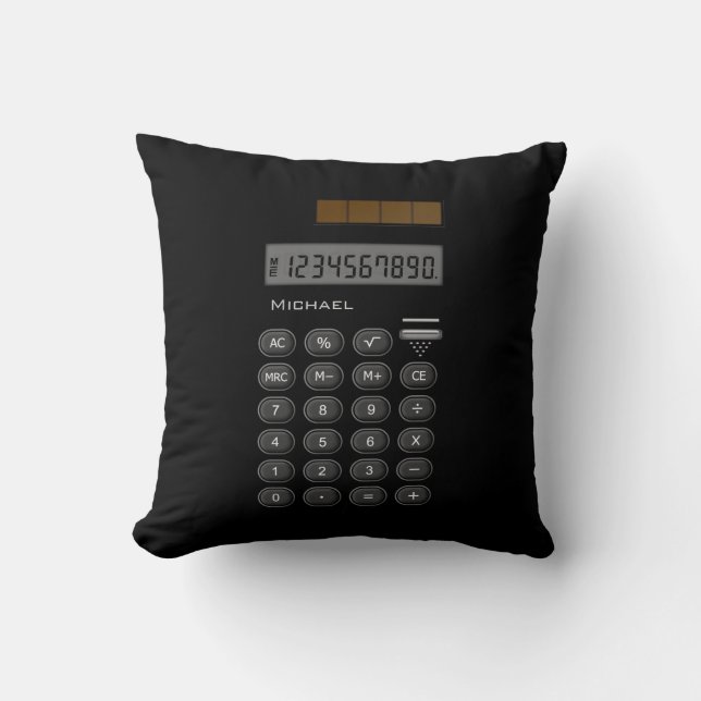 Almohada de la calculadora de la matemáticas (Anverso)