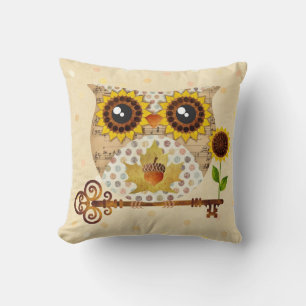 Almohada de la canción de otoño del búho