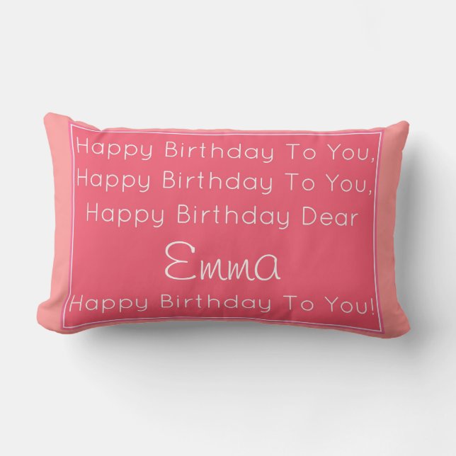 Almohada de la canción del feliz cumpleaños (Anverso)
