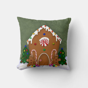 Almohada de la casa de pan de jengibre