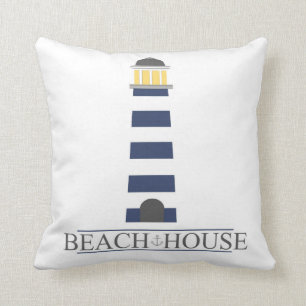 Almohada de la casa de playa. Faro de los azules