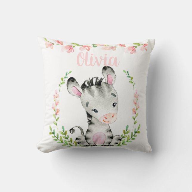 Almohada de la cebra del bebé (Anverso)