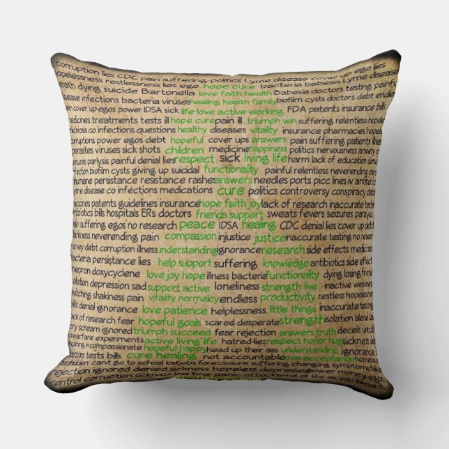 Almohada de la cinta de concienciación sobre la en (Anverso)