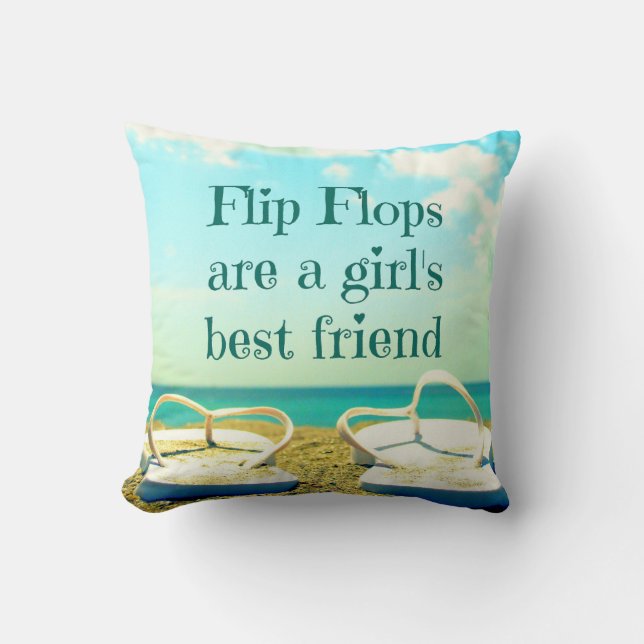 Almohada de la cita de los flips-flopes (Anverso)