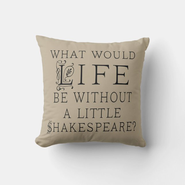 Almohada de la cita del amante de Shakespeare (Anverso)