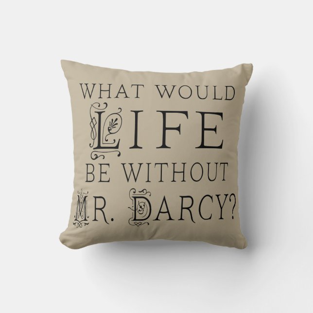 Almohada de la cita del amante de Sr. Darcy Jane (Anverso)