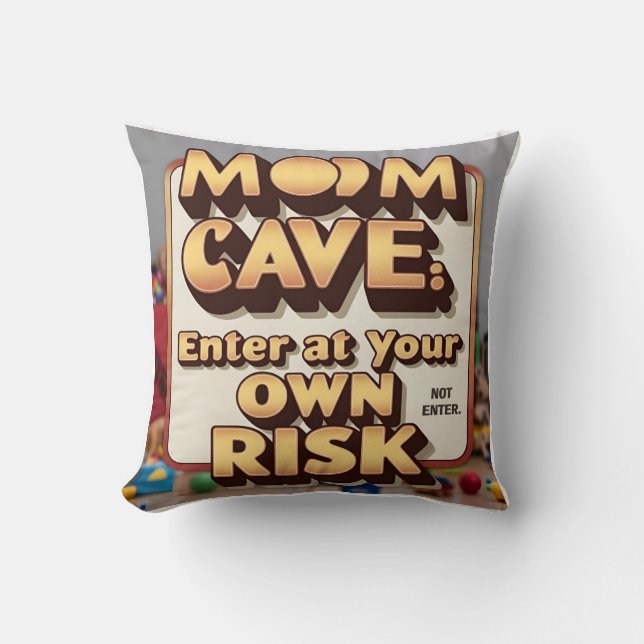 Almohada de la cueva de la madre Groovy - 3D retro (Anverso)