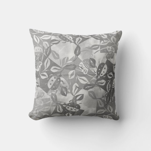 Almohada de la dama del jardín de mariposas pintur (Anverso)