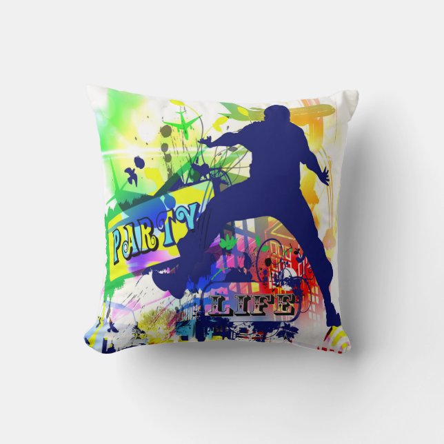 Almohada de la danza de la vida del fiesta (Anverso)