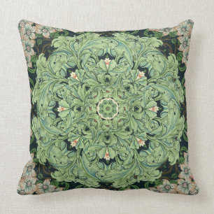 Almohada de la decoración de la mandala de la hoja