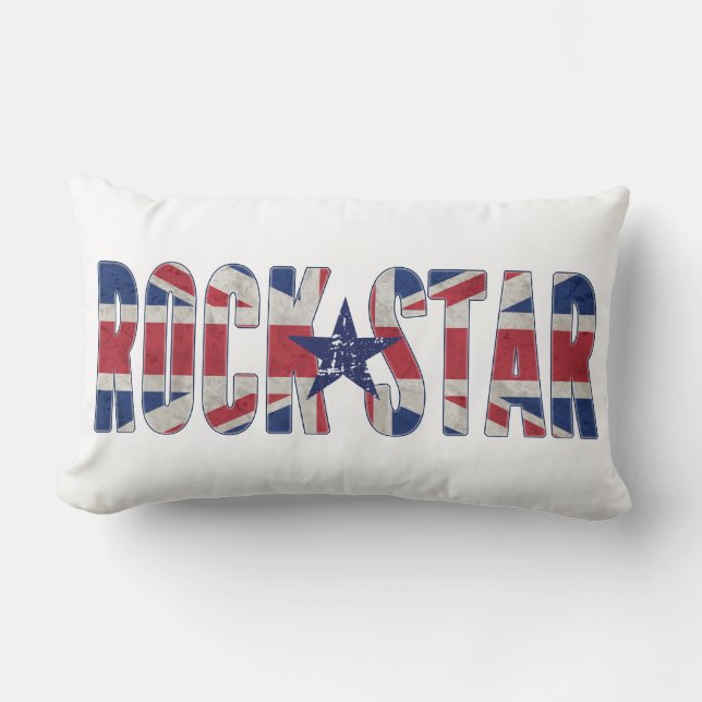 almohada de la estrella de rock de Union Jack (Anverso)