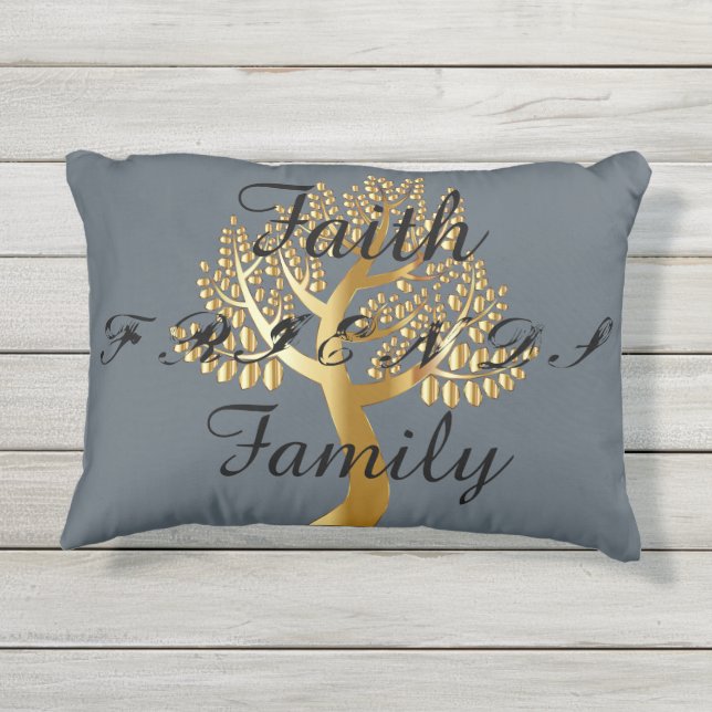 Almohada de la familia de los amigos de la fe (Reverso)