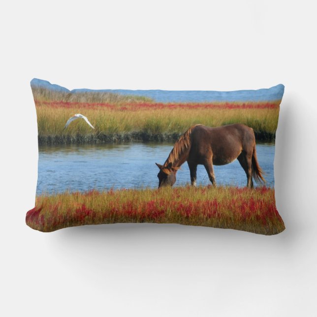 Almohada de la fauna del caballo de Brown (Anverso)