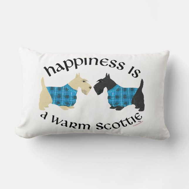 Almohada de la Felicidad del Terrier Escocés (Anverso)
