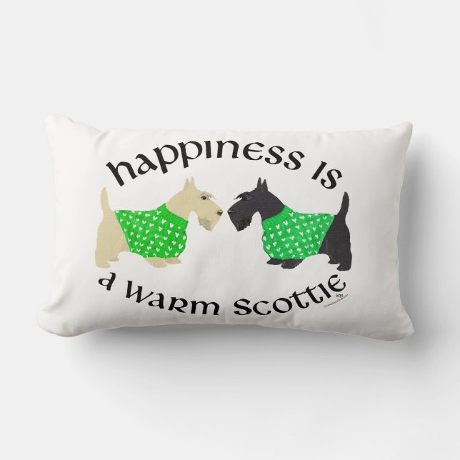 Almohada de la Felicidad del Terrier Escocés (Anverso)