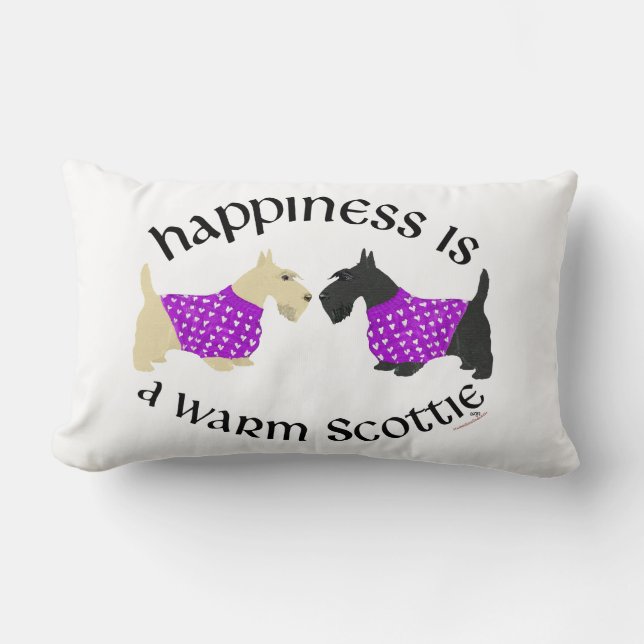 Almohada de la Felicidad del Terrier Escocés (Anverso)