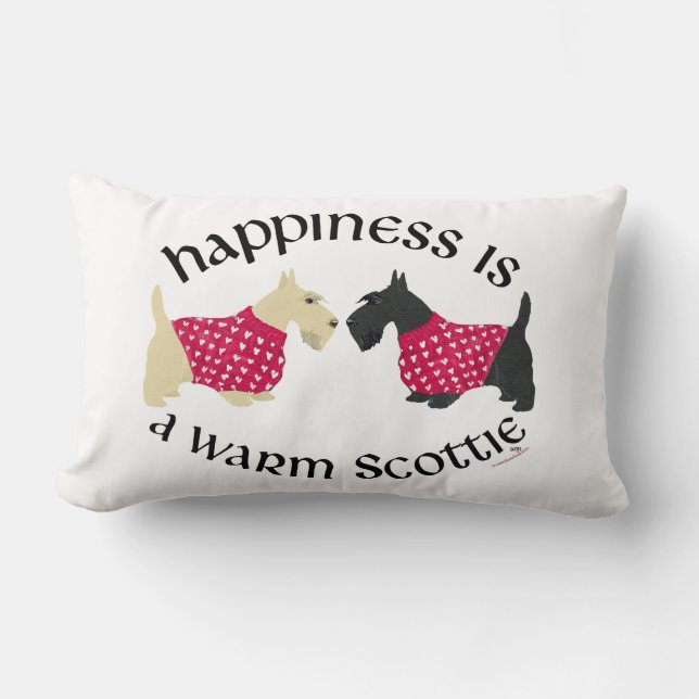 Almohada de la Felicidad del Terrier Escocés (Anverso)